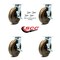 Service Caster 8 Inch High Temp Phenolic Caster Set with Roller Bearings and Brake/Swivel Lock SCC-30CS820-PHRHT-TLB-BSL-4 - alternate 2